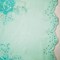 Aqua-Silver Nylon Embroidered Floral Sequined Scallop Chiffon Woven Fabric By the Yard